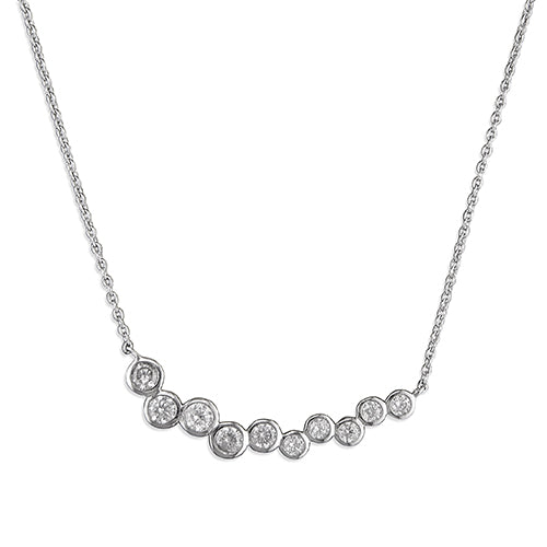 Bubble Bezel Bar Necklace